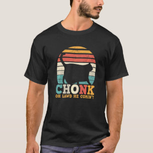 Retro Vintage Chonk Cat  Kitten Tjock Knubbig C T Shirt