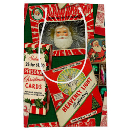 Retro Vintage Christmas Decorations Collage