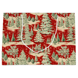 Retro Vintage Christmas Landscape