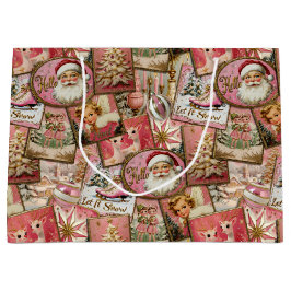 Retro Vintage Christmas: Pink Collage