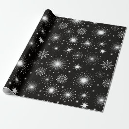 Retro Vintage Christmas Stars & Snowflakes Presentpapper