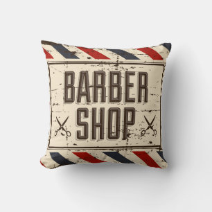 Retro Vintage Classic Öga-Catching Barber Shop Kudde