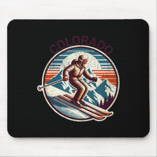 Retro vintage colorado skidort vinter skidor musmatta