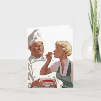 Retro Vintage Cook av Chef Taste Blank Note Card Kort