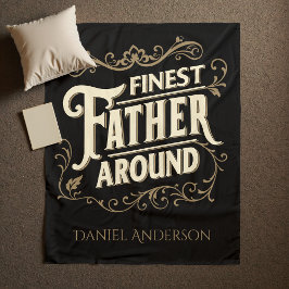 Retro Vintage Cool Elegant Typografi Fars Dag Fleecefilt