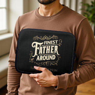 Retro Vintage Cool Elegant Typografi Fars Dag Laptop Fodral