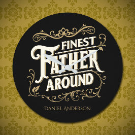 Retro Vintage Coola Elegant Typografi Far citat Rund Klocka