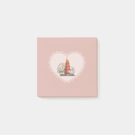 Retro Vintage Coquette Pastel Baby djur Cat Post-it Block