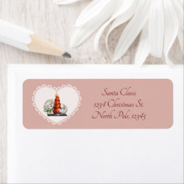 Retro Vintage Coquette Pastel Baby djur Cat Returadress Etikett