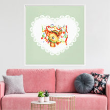 Retro Vintage Coquette Pastel Baby djur Hjort