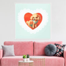 Retro Vintage Coquette Pastel Baby djur Hund