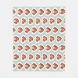 Retro Vintage Coquette Pastel Baby djur Hund Fleecefilt