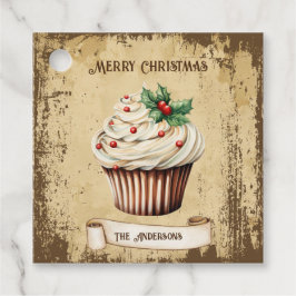 Retro Vintage Cupaka God jul Gåvor Etiketter