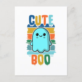 Retro Vintage Cute Halloween Ghost Vykort