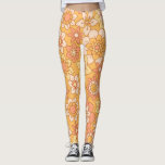 Retro Vintage Daisy Blommigt Botanical 70S Abstrak Leggings<br><div class="desc">Retro Vintage Daisy Blommigt Botanical 70S Abstrakt</div>