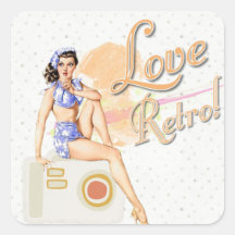 Retro Vintage Dam Stickers