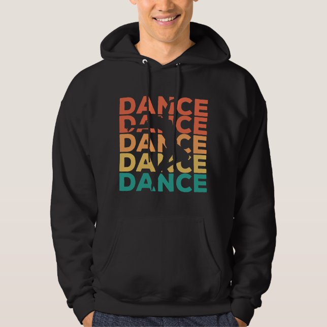 Retro Vintage Danspresent För Dansare Hoodie (Framsida)
