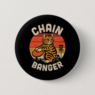 Retro Vintage Disc Golfare Katt Kedja Nger Disc Go Knapp