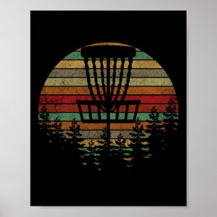 Retro Vintage Discgolfskjorta Frolf Flygande Disk Poster