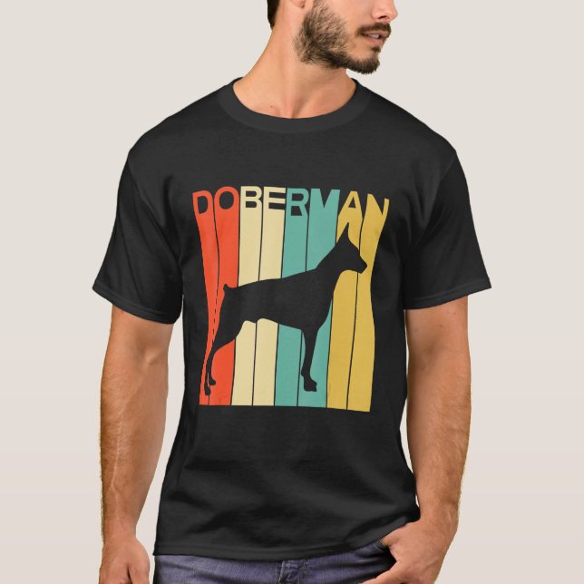 Retro Vintage Doberman - Doberman Owner Birthday T Shirt (Framsida)