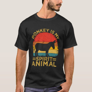 Retro Vintage Donkey är mitt andliga djur, Fa T Shirt