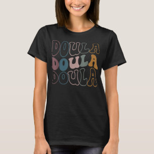 Retro Vintage Doula Funny Birth Doula Midfru T Shirt