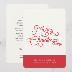 Retro-vintage, enkel anpassningsbar färg God jul Julkort