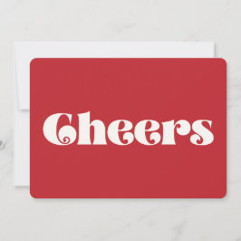 Retro-vintage - enkel Cheers Julkort