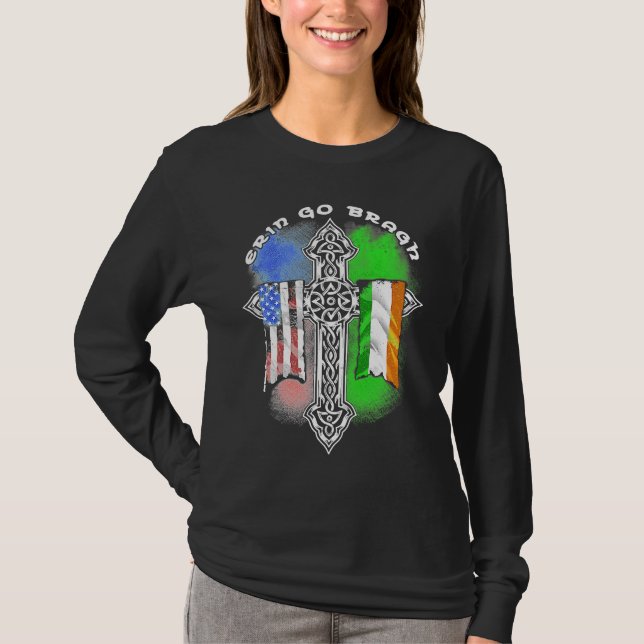 Retro Vintage Erin Go Bragh T Shirt (Framsida)
