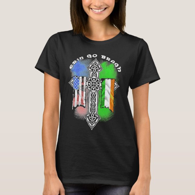 Retro Vintage Erin Go Bragh T Shirt (Framsida)