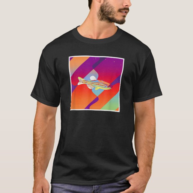 Retro Vintage Estetisk Zebrafisk  T Shirt (Framsida)