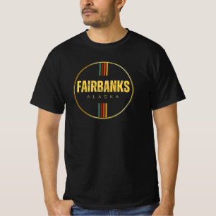Retro vintage Fairbanks City Alaska, 70-årsdag T Shirt