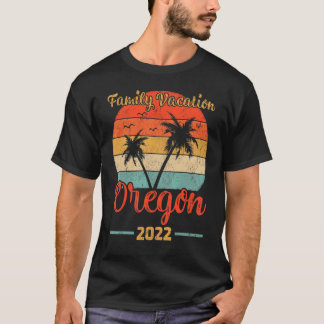 Retro Vintage Family Vacation 2022 Handflatan Träd T Shirt