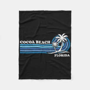 Retro Vintage Family Vacation Florida Cocoa Beach Fleecefilt