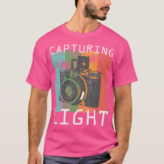 Retro Vintage Fångar Ljus Kamera Fotograf Entusias T Shirt