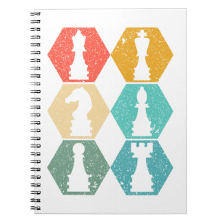 RETRO VINTAGE FÄRG CHESS NOTEBOOK ANTECKNINGSBOK