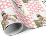 Retro-vintage, färgstark typografi Julfoto Presentpapper<br><div class="desc">Retro vintage färgstark typografi julklapp. Med plats för ett foto,  familj namn och år.</div>