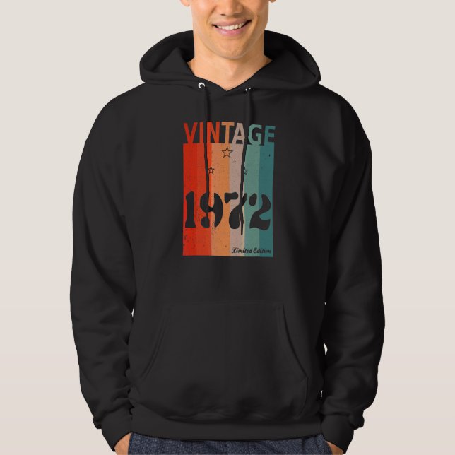 Retro Vintage Firande, född 1972 Hoodie (Framsida)
