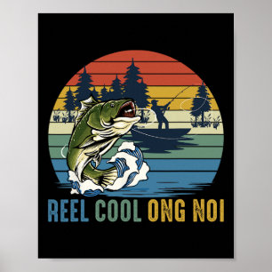Retro Vintage Fiskrulle Cool Ong Noi Fars Dag D Poster
