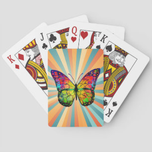 RETRO VINTAGE FJÄRIL ABSTRAKT CASINOKORT