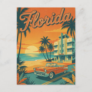 retro vintage Florida vykort