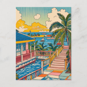 retro vintage Florida Vykort