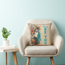 Retro Vintage Flower Power Kudde