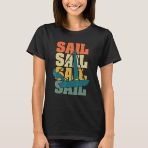 Retro-Vintage för segelbåtsfartyg i Frakt för sege T Shirt