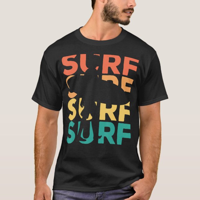 Retro-Vintage för surfare T Shirt (Framsida)