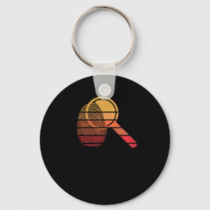 Retro Vintage Forensic Investigator Nyckelring