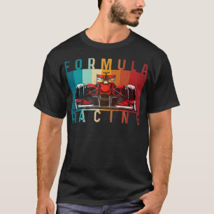 Retro Vintage Formel Tävla Älskare Tävling bil Flä T Shirt