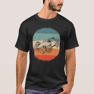 Retro Vintage Formula Tävla Älskare Silhouette Rac T Shirt