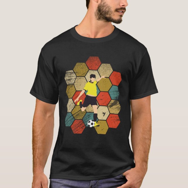 Retro vintage Fotboll 5 T Shirt (Framsida)