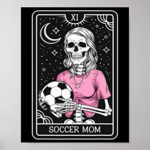 Retro Vintage Fotbollsmamma Tarotkort Poster